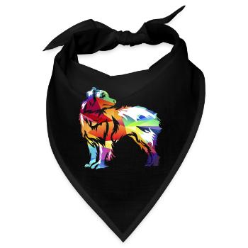 Flinker Australian Shepherd Hütehund - Bandana - Schwarz - Vorne