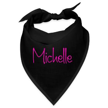 Michelle Neon-Handschrift - Bandana - Schwarz - Vorne