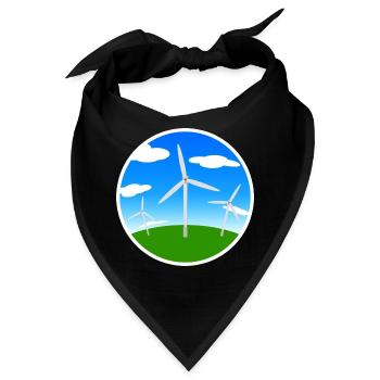 Windräder - Bandana - Schwarz - Vorne