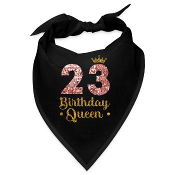 23.Geburtstag Königin 23 Jahre Zweiundzwanzig - Bandana - Schwarz - Vorne