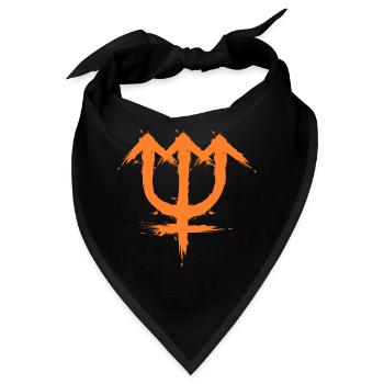 Astronomisches Symbol Planetensymbol Neptun - Bandana - Schwarz - Vorne