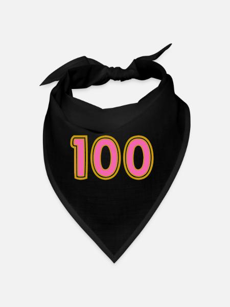 100. 100 ANS. 100e ANNIVERSAIRE. ANNIVERSAIRE 100 - Bandana - noir