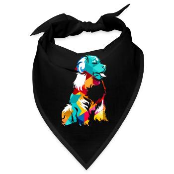 Kräftiger Berner Sennenhund Zughund - Bandana - Schwarz - Vorne