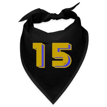 15. 15 JAHRE. 15. JAHRESTAG. 15-JÄHRIGES JUBILÄUM. - Bandana - Schwarz - Vorne
