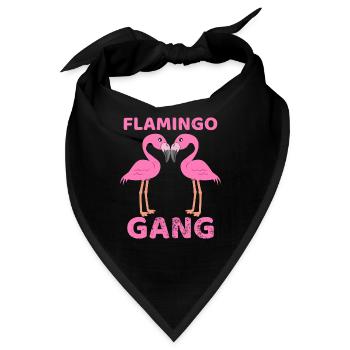 Flamingo Gang - Bandana - Schwarz - Vorne