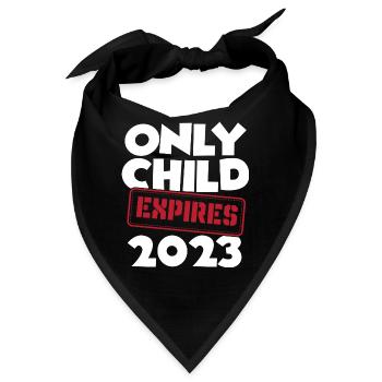 Einzelkind Abgelaufen 2023 Großer Bruder - Bandana - Schwarz - Vorne