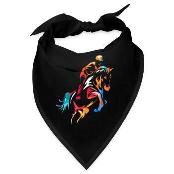 Flinker Pferdesport Turniersprung - Bandana - Schwarz - Vorne