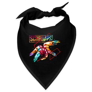 Zitronige Garnelen Meeresfrüchte - Bandana - Schwarz - Vorne