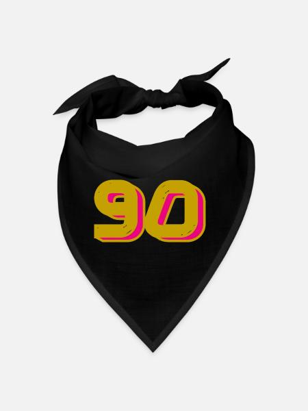 90. 90 ANS. 90e ANNIVERSAIRE. ANNIVERSAIRE 90 ANS. - Bandana - noir