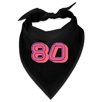 80. 80 JAHRE. 80. JAHRESTAG. 80-JÄHRIGES JUBILÄUM. - Bandana - Schwarz - Vorne