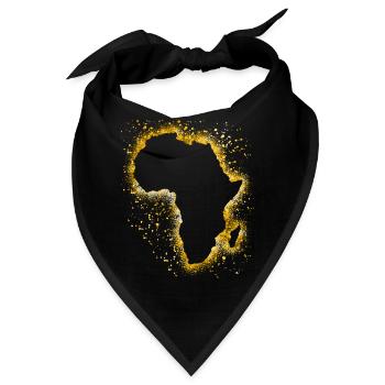 Afrika kontinent - Bandana - Schwarz - Vorne
