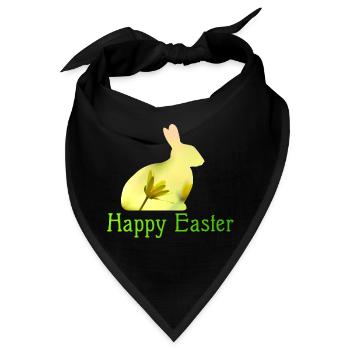 Happy Easter - Bandana - Schwarz - Vorne