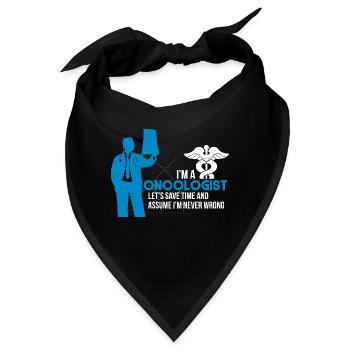 Einfühlsamer Onkologe Krebstherapie - Bandana - Schwarz - Vorne