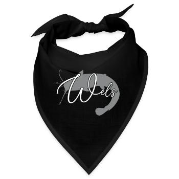Wels Waller angeln Sportfischen Flussmonster - Bandana - Schwarz - Vorne