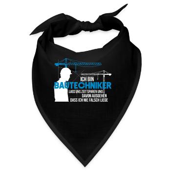 Zupackender Bauleiter Baustelle - Bandana - Schwarz - Vorne