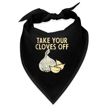 Knoblauch Pflanze - Bandana - Schwarz - Vorne