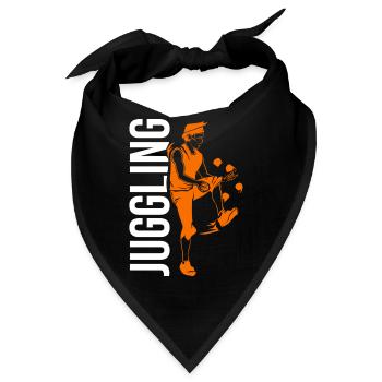Witziger Jongleur Kindergeburtstag - Bandana - Schwarz - Vorne