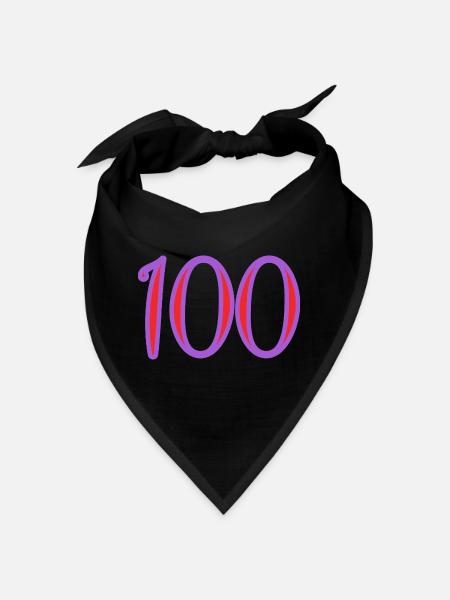 100. 100 ANS. 100e ANNIVERSAIRE. ANNIVERSAIRE 100 - Bandana - noir