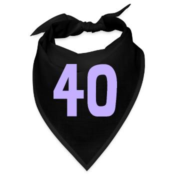 40. 40 JAHRE. 40-JÄHRIGES JUBILÄUM. 40-JÄHRIGES JUBILÄUM. - Bandana - Schwarz - Vorne