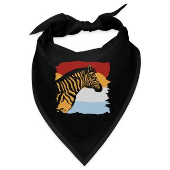Streifiges Zebra Steppenbewohner - Bandana - Schwarz - Vorne