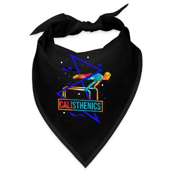 Dynamischer Calisthenics Streetworkout - Bandana - Schwarz - Vorne