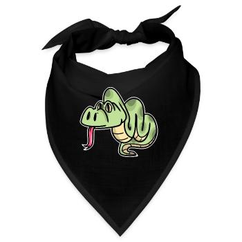 Umschlingende Python Regenwald - Bandana - Schwarz - Vorne