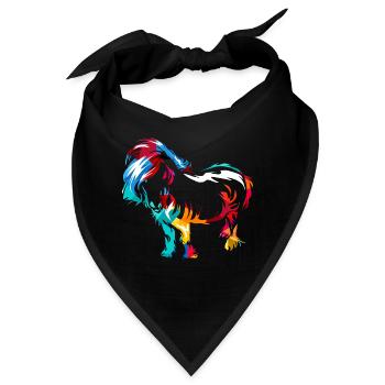 Robustes Shetlandpony Reitstallfreund - Bandana - Schwarz - Vorne