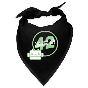 Intergalaktische Sinnsuche Anhalter - Bandana - Schwarz - Vorne