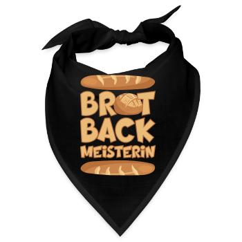 BROT BACKMEISTERIN BROT BACKEN BÄCKERIN - Bandana - Schwarz - Vorne