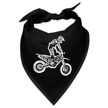 enduro weiss - Bandana - Schwarz - Vorne
