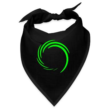 Kreis Wirbel Kreisform Grün - Bandana - Schwarz - Vorne