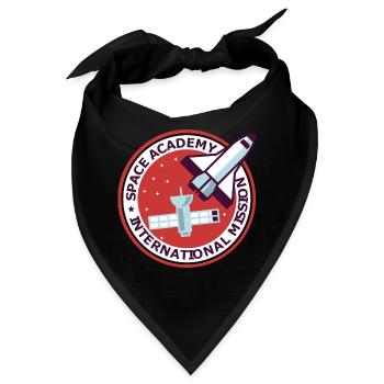 Space Academy International rote Farbe Vintage - Bandana - Schwarz - Vorne