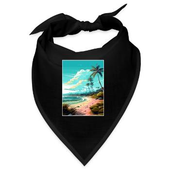 Boca Chica Texas Vintage Reiseposter Souvenir - Bandana - Schwarz - Vorne