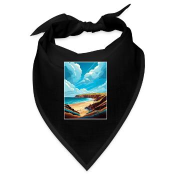 Point Reyes National Seashore California Souvenir - Bandana - Schwarz - Vorne