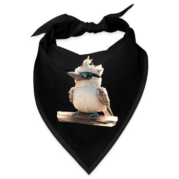 Kookaburra Jägerliest Lachender Hans Süßer Vogel - Bandana - Schwarz - Vorne