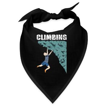 Klettern Climbing Kletterer Climber - Bandana - Schwarz - Vorne
