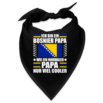 Bosnier Bosnien Papa Bosnischer Vater - Bandana - Schwarz - Vorne