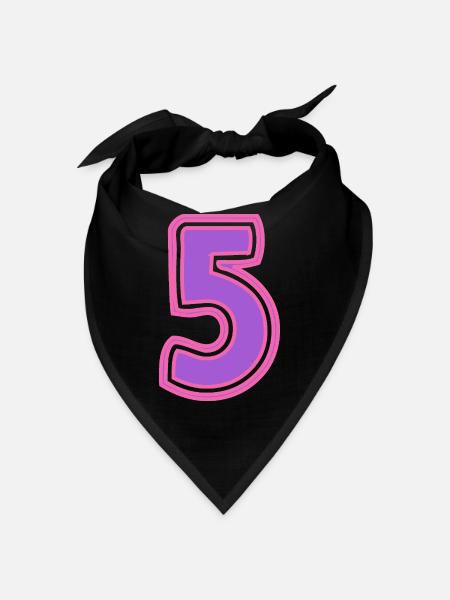 5. 5 ANS. 5e ANNIVERSAIRE. ANNIVERSAIRE 5 ANS - Bandana - noir