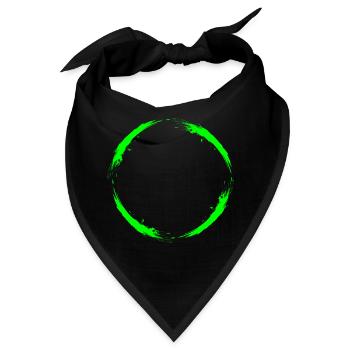 Kreis Hellgrün Bürste Vektor Ring Design Grün - Bandana - Schwarz - Vorne