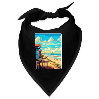 Zandvoort Niederlande Vintage Reiseplakat WPA - Bandana - Schwarz - Vorne
