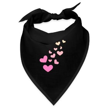 Herzchen Herz - Bandana - Schwarz - Vorne