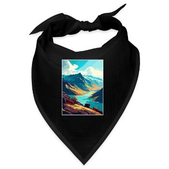 Brienzer Rothorn Schweiz Vintage Reiseposter - Bandana - Schwarz - Vorne