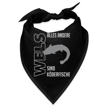 Wels angeln Waller fischen Sportfischen auf Wels - Bandana - Schwarz - Vorne