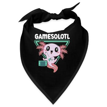Gamesolotl Videospiel Axolotl Wassertier Gamer - Bandana - Schwarz - Vorne