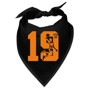 NUMMER 19 BASKETBALL 19. GEBURTSTAG - Bandana - Schwarz - Vorne