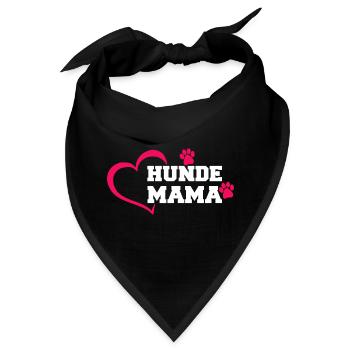 Hunde Mama - Bandana - Schwarz - Vorne