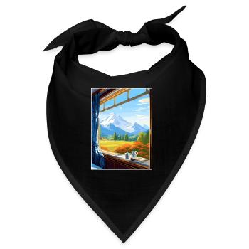 Orient Express Europa Deko Vintage Reiseposter - Bandana - Schwarz - Vorne