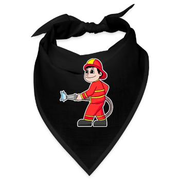 Feuerwehrmann - Bandana - Schwarz - Vorne