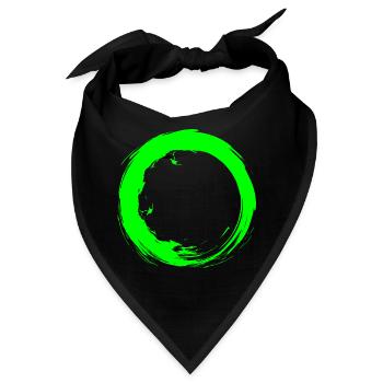 Kreis Design Vektor Neue Variante Rund Grün Neu - Bandana - Schwarz - Vorne