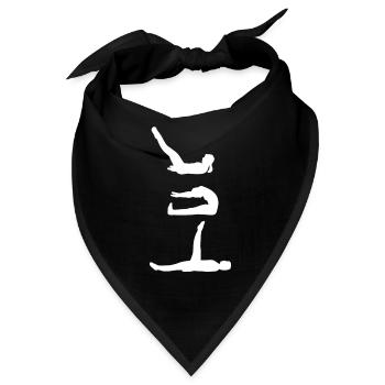 Geschmeidige Pilates Bodenmatte - Bandana - Schwarz - Vorne